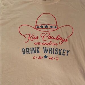 Gildan Red Short Sleeve Tee Western Graphic